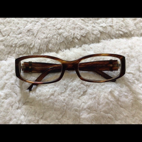 Burberry Tortoise Rectangle Frame Eyewear Made in Italy - Picture 1 of 12